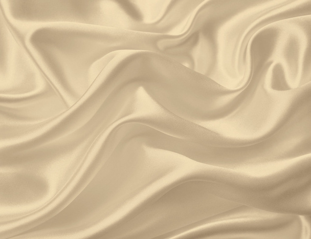 Smooth elegant golden silk or satin texture as background. In Se - Zdjęcie, obraz