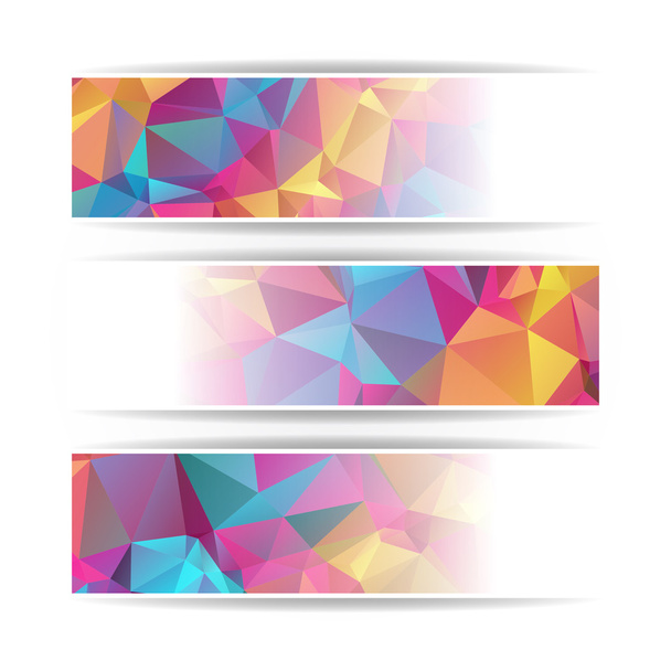 Colorful header set - Vector, Imagen