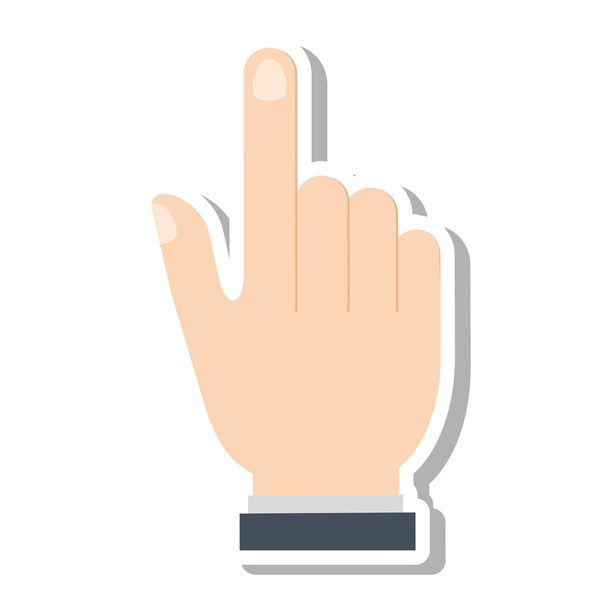 mão ícone de usuário humano isolado
 - Vetor, Imagem