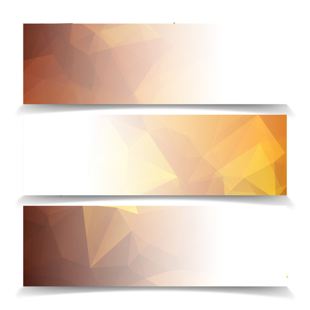 Sada abstraktní oranžové bannery - Vektor, obrázek