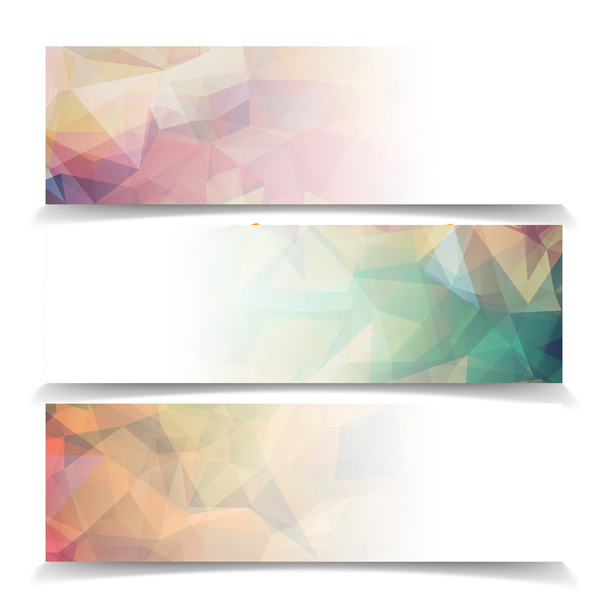 Набір абстрактних барвистих банерів
 - Вектор, зображення