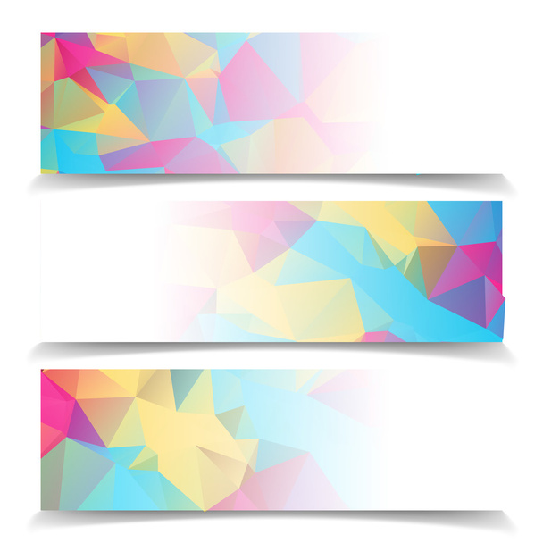 Abstract set of colorful banners  - Vektor, Bild
