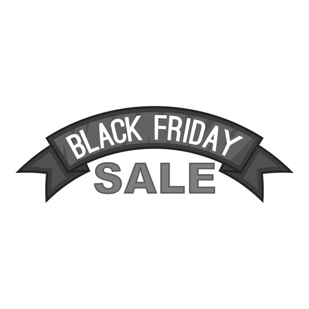 Label semicircle black friday sale icon - Vector, afbeelding