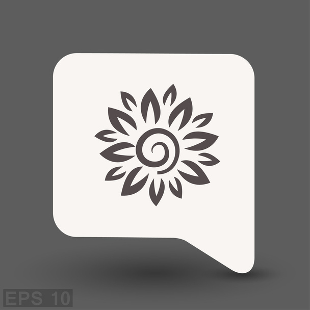 Pictograph of flower for design.  - Vector, afbeelding