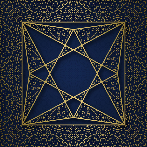 Tradycyjnych tło ozdobnych z kwadratowych mandali formie ramki - Wektor, obraz