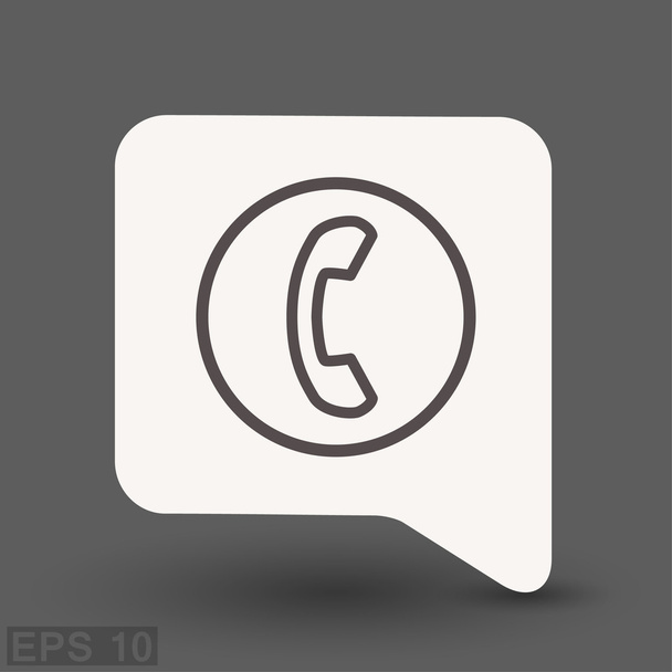 Pictograph of phone  for design.  - Vector, afbeelding