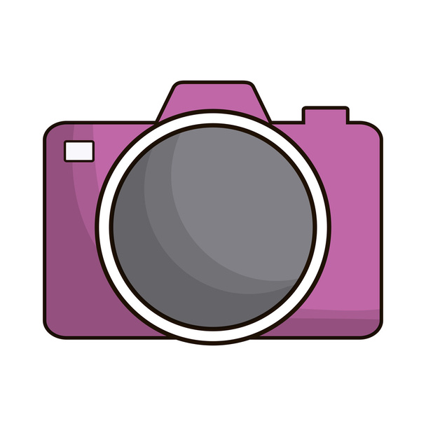 camera photographic isolated icon - Vector, Image