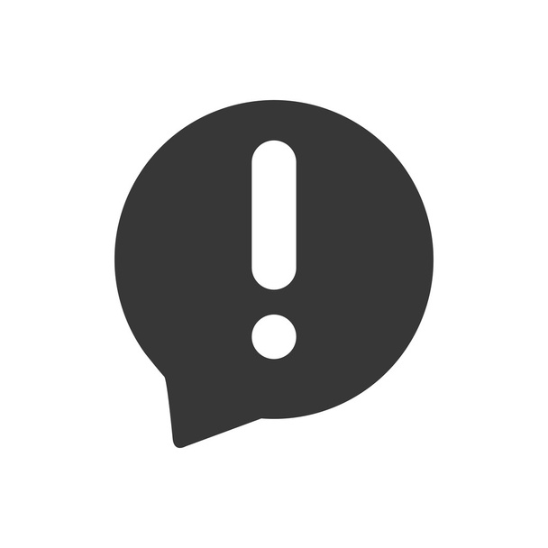 bolha de fala com símbolo de alerta ícone isolado
 - Vetor, Imagem