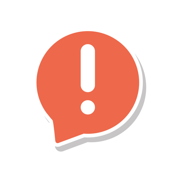 speech bubble with alert symbol isolated icon - Διάνυσμα, εικόνα