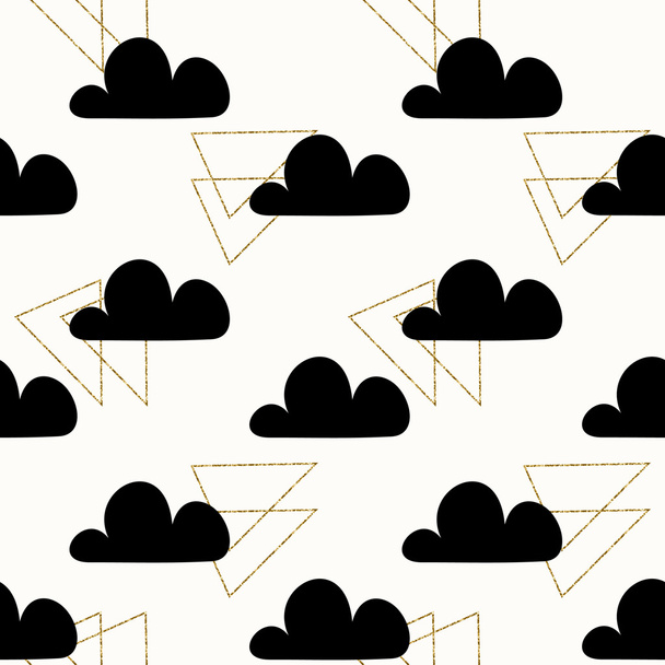 Seamless Clouds Pattern - Vector, Image