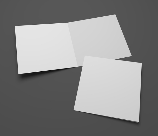 Blank 3d rendering square greeting cards - 写真・画像