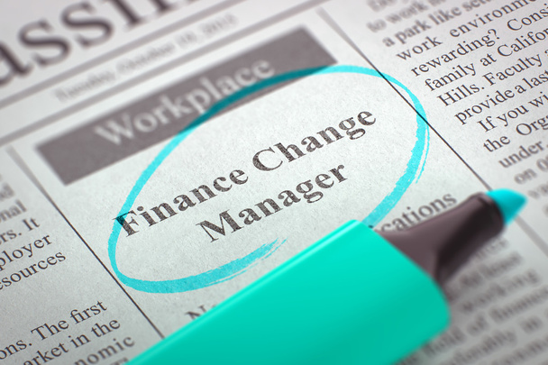Finance Change Manager Word lid van ons team. 3D renderen. - Foto, afbeelding
