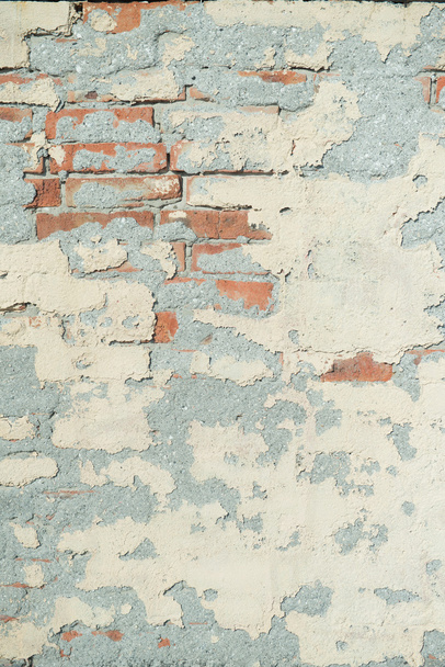 Parede de tijolo vermelho resistente ao intemperismo. Textura vintage Fundo
. - Foto, Imagem