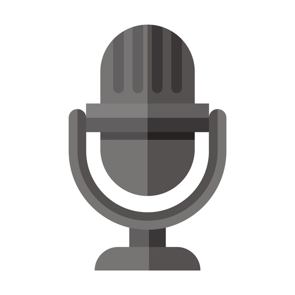 красочная плоская икона микрофона
 - Вектор,изображение