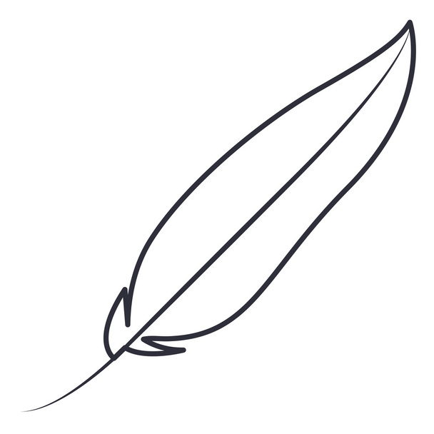 Μεμονωμένο φτερό λοφίο σχεδιασμού - Διάνυσμα, εικόνα