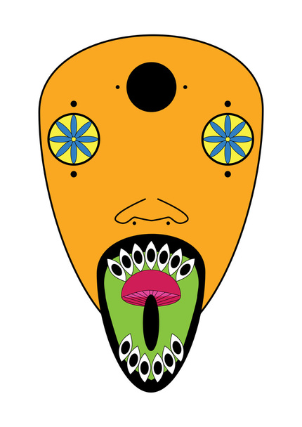 Paddestoel Azteekse ogen - Vector, afbeelding