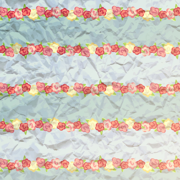 blue background. album cover. flowers paper texture. - Vector, Image