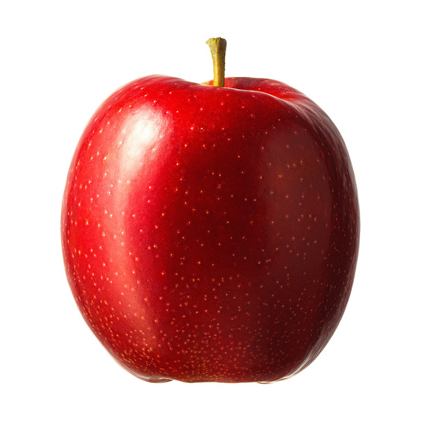 Свежее красное яблоко на белом фоне. - Фото, изображение