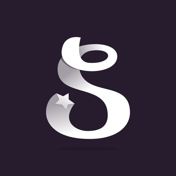 Logotipo da letra S com estrela
. - Vetor, Imagem