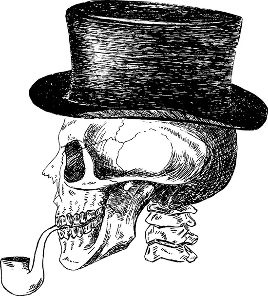 Vintage image human skull - Photo, Image