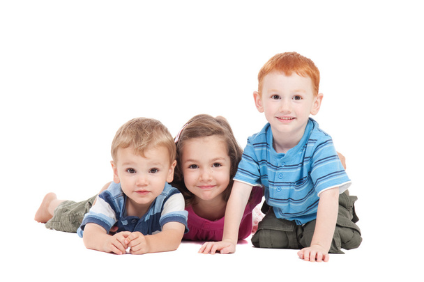 Tres niños felices
 - Foto, Imagen