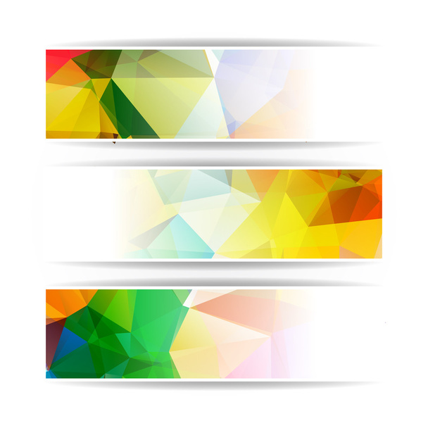 Абстрактний набір барвистих банерів
  - Вектор, зображення
