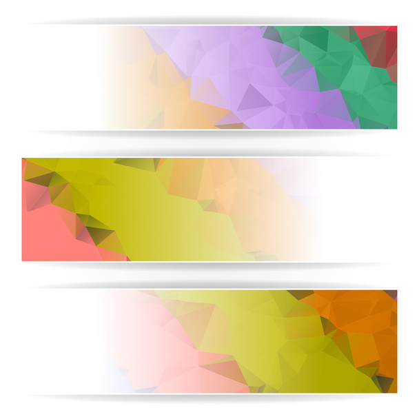 Abstract Colorful header set - Vettoriali, immagini
