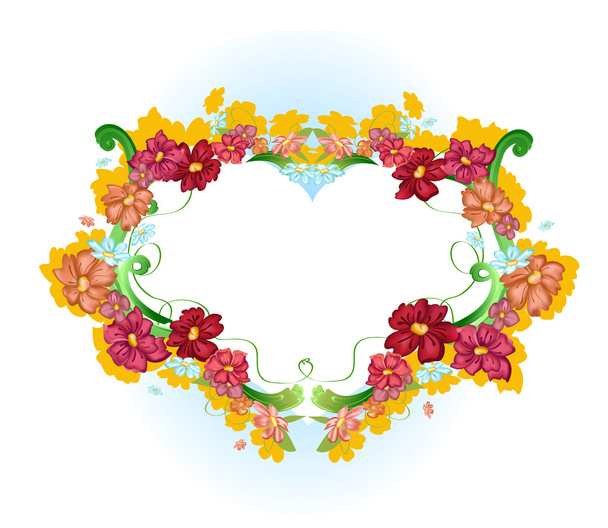 floral frame - Διάνυσμα, εικόνα