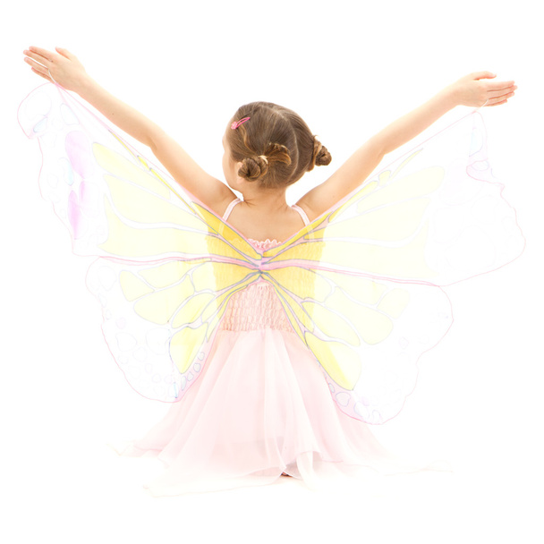 Girl child in kids butterfly ballerina costume - Fotografie, Obrázek
