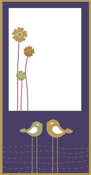 Cartão Retro Saudação
 - Vetor, Imagem