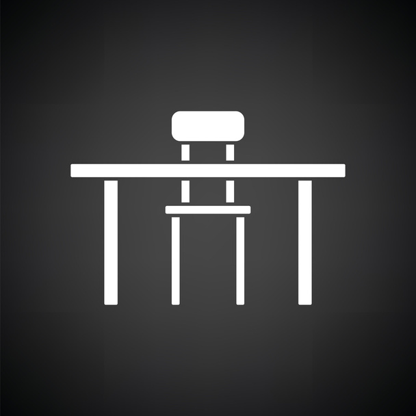 テーブルと椅子のアイコン - ベクター画像