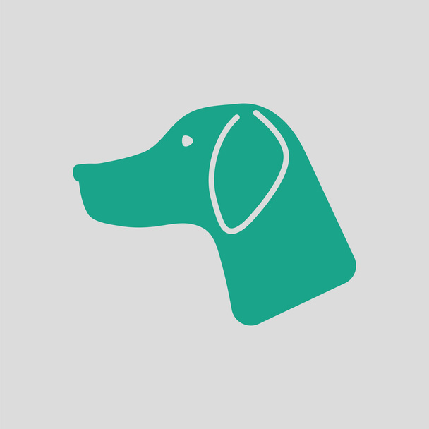 Jacht hond hoofd pictogram - Vector, afbeelding