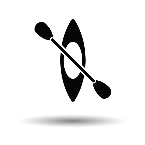 Kayak y remo icono
 - Vector, imagen