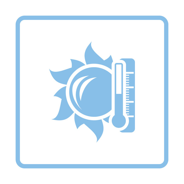 Sun and thermometer - Vector, Image