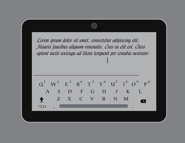 Message Typing in Tablet Vector Illustration - Vector, Image