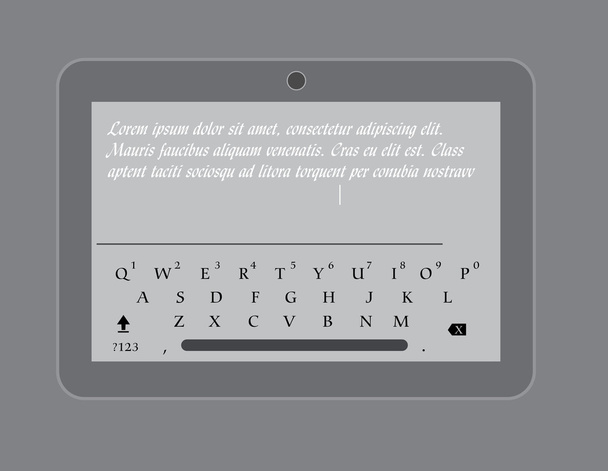 Messaging with Tablet Vector - Vector, Image