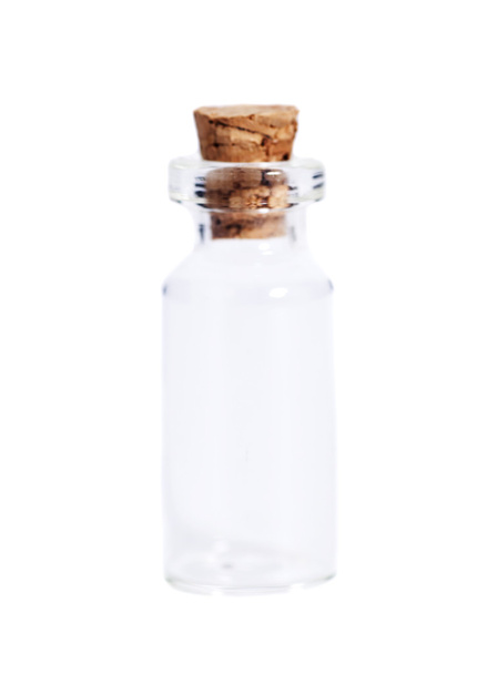 Glass bottle with cork cover - Foto, Imagem