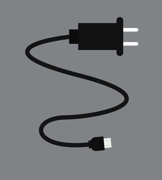 Mobile Charging Wire Vector  - Vector, Image