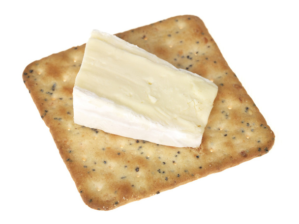 Brie met een cracker - Foto, afbeelding