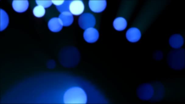 Lens blur of blue moving lights - Footage, Video