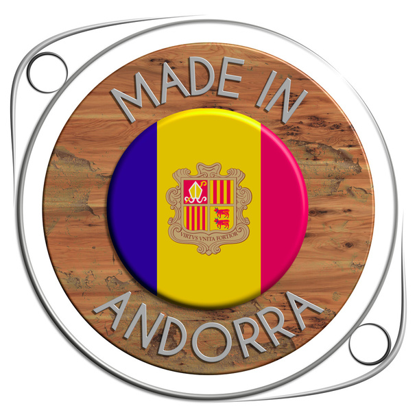 Valmistettu metallista ja grunge puinen Andorra
 - Valokuva, kuva