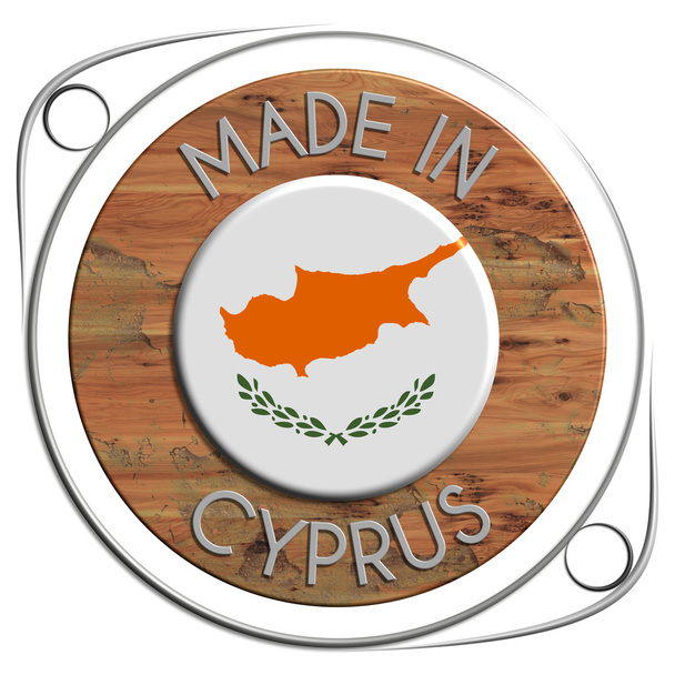 Gemaakt van metaal en grunge houten Cyprus - Foto, afbeelding