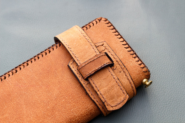 Brown Wallet leather skin - Φωτογραφία, εικόνα