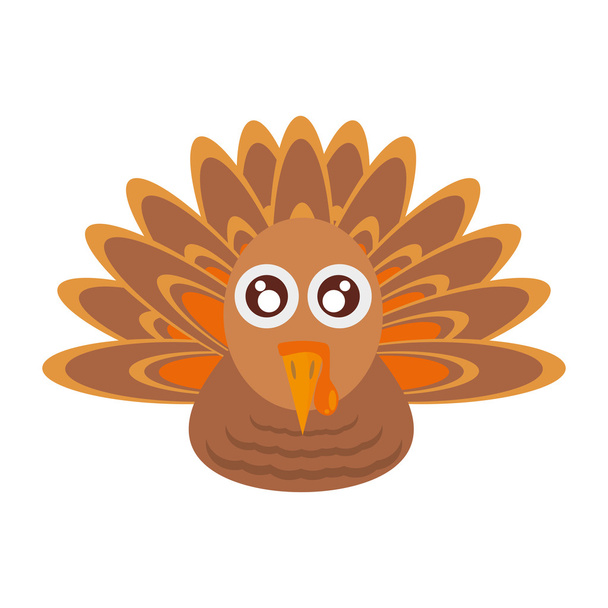 dinde oiseau Thanksgiving icône
 - Vecteur, image