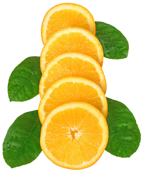 Sliced oranges isolated - Foto, Imagen