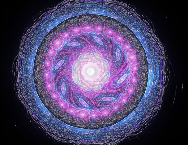 Lacy colorful clockwork pattern. Digital fractal art design. Abs - Photo, Image