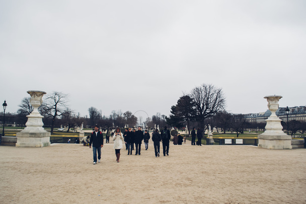 PARIS, FRANCE: Tuileries Garden in Paris at day time, France circa February 2012. - Foto, afbeelding
