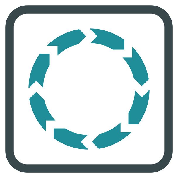 Circulation Vector Icon In a Frame - Vecteur, image