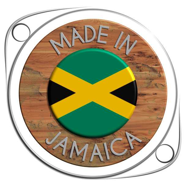 Made of metal and grunge wooden JAMAICA - Φωτογραφία, εικόνα