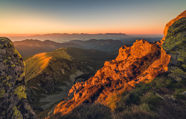 Mountain Landscape at Sunset - Photo, Image